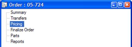 Order Processing - Component Order