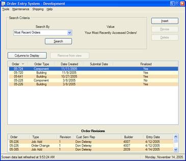 Order Processing - Component Order